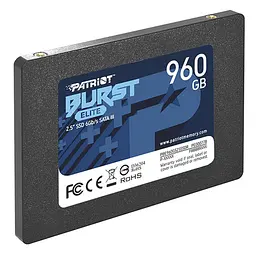SSD накопичувач 960GB Patriot Burst Elite 2.5 SATAIII TLC (PBE960GS25SSDR) - мініатюра 2
