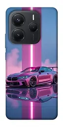 TPU чохол Demsky Pink neon car для Xiaomi Redmi Note 14 5G