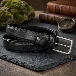 Чоловічий брючний ремінь Tony Perotti з натуральної шкіри 574/35 NERO (90358) чорний - мініатюра 4