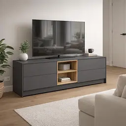 Комод Емма Orange-Line 160 TV Сірий Графіт/Дуб Евок прибережний - мініатюра 2