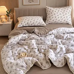 Постельное белье евро с демисезонным одеялом из хлопка Colorful Home Print 11 22224 230х250 см