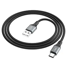 Кабель Hoco X86 Type-C Spear silicone charging data cable Black