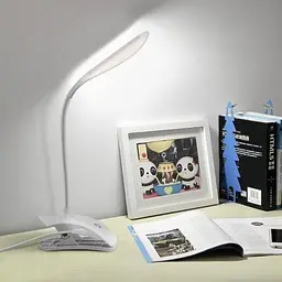 Настільна лампа Brille на гнучкій ніжці на прищепці біла SL-58 5W WH - мініатюра 7