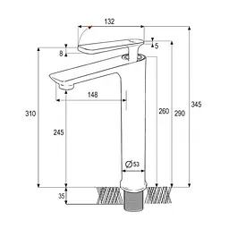 Змішувач для умивальника Frap F1052-57 - мініатюра 2
