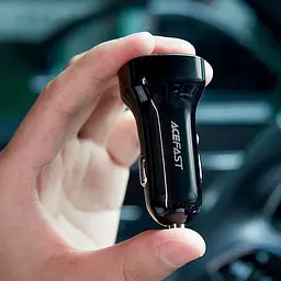 Автозарядка Acefast 2xUSB 66W (USB-C + USB-A) B4 with digital display (6974316280392) - мініатюра 3