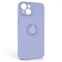 Силиконовый чехол для Apple iPhone 14, Icon Ring, фиолетовый, панель-накладка, с кольцом-подставкой на 360°, противоударный, возможность использования магнитных держателей, ArmorStandart (ARM68693)
