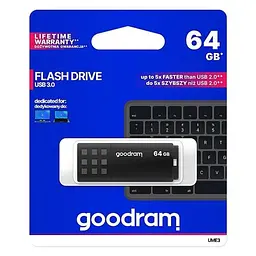 Флеш-накопичувач GoodRam 64Gb USB3.0 Black (UME3-0640K0R11) - мініатюра 2