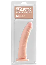 Фалоімітатор Basix Slim 18 см тілесний - мініатюра 4