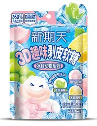 Жувальні цукерки Xingqitian Fruity Soda Gummy Candy with 3D Animal Surprise 60г