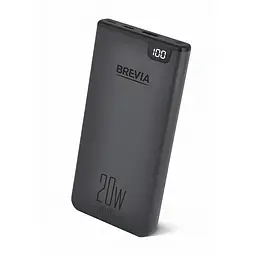 Повербанк (Power Bank) Brevia 10000mAh 20W Li-Pol, LCD чорний(45120)