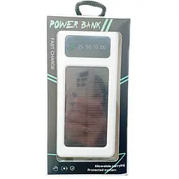 Павербанк Solar Power Bank 4 в 1 із сонячною панеллю, екраном, ліхтариком 50000 mAh White (11223) - мініатюра 7
