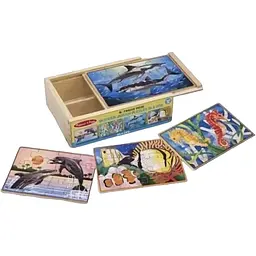 Набір з 4 пазлів у коробці Melissa&Doug Життя моря (MD3795)