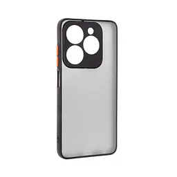 Чехол-накладка для TECNO Spark 20C (BG7n)/20 (KJ5n), Frosted Matte, черный, противоударный чехол с защитой всего корпуса, термополиуретан TPU + поликарбонат PC, ArmorStandart (ARM73582)