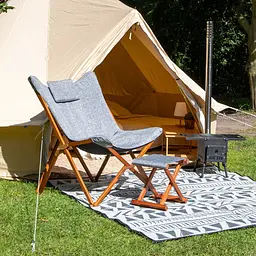 Крісло розкладне Bo-Camp Bloomsbury M Grey (1200369), Сірий - мініатюра 7