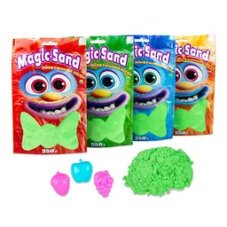 Кінетичний пісок Strateg Magic sand у пакеті 39402-2 зелений, 0,350 кг