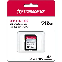 Карта пам'яті Transcend 512GB SD class 10 UHS-I U3 4K (TS512GSDC340S) - мініатюра 2