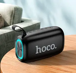 Портативна Bluetooth-колонка Hoco HC25 Radiante Sports 20 Вт водонепроникна IPX4 чорна LED-підсвітка - мініатюра 3