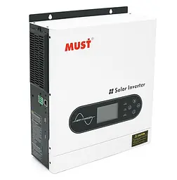 UPS ДБЖ гібридний інвертор MUST PV18-2012-ECO, 2000W, 12 V, заряд 80A, 170-280V, MPPT (80А, 30-320 Vdc) - мініатюра 1