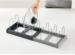 Розсувний тримач для зберігання кришок Dish Rack з неіржавкої сталі - мініатюра 9