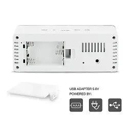 Годинник настільний Technoline White/Black Mirror (WT475) - мініатюра 7