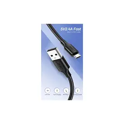 Дата кабель USB 2.0 AM to Micro 5P 0.5m 2A US289 black Ugreen (60135) - мініатюра 3