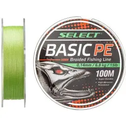 Шнур Select Basic PE 100m Light Green 0.16mm 18lb/8.3kg (1870.27.50) - мініатюра 5