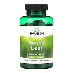 Листя Сенни Swanson Senna Leaf 500 mg 100 сaps (1086-2023-10-4073)