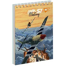Зошит для записів Yes Planes А6 80 аркушів клітинка 6 шт. (151956) - мініатюра 2