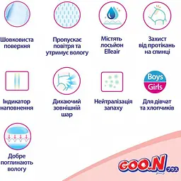 Упаковка підгузків Goo.N Plus NB (0-5 кг) 152 шт. (76 шт. х 2 шт.) - мініатюра 5