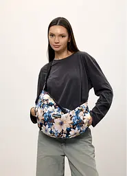 Жіноча сумка Sambag HOBO Bag-glove принт "Blue Flowers" 50 х 28 х 5 см (53400725)