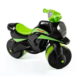Мотобайк беговел Doloni Toys 0138/590 Чорно-Зелений - мініатюра 2