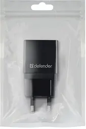 Мережевий зарядний пристрій Defender EPA-10 чорний, 1xUSB, 5V/2.1A, Package (83572) (6505065) - мініатюра 3