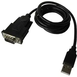 Адаптер Usb Dynamode, чорний, Usb 2.0 - RS-232 (COM) , 1.5 м, чіпсет FT232RL (FTDI-DB9M-02)