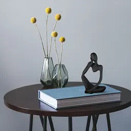 Статуетка декоративна МВМ My Home Мислитель чорна (DH-ST-16-1 BLACK) - мініатюра 4