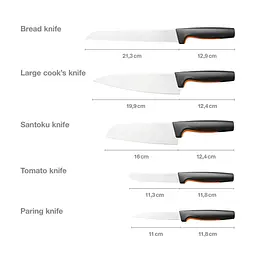 Набір кухонних ножів Fiskars Functional Form 5 шт. та точилка Xsharp (1055801) - мініатюра 4