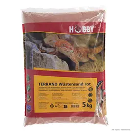 Субстрат для пустельних рептилій Hobby Terrano Desert Sand red 0,2-0,3мм 5кг (34080) - мініатюра 1