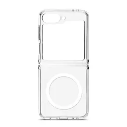 Чехол Samsung Galaxy Flip6 5G/Flip7 FE 5G, Clear MagCase, прозрачный, противоударный, магнитный, панель-накладка с поддержкой MagSafe, поддержка беспроводной зарядки MagSafe, защита всего корпуса, TPU+PC, ArmorStandart (ARM88136)