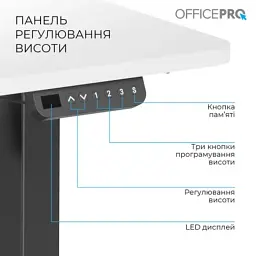 Комп'ютерний стіл OfficePro ODE1470WB White/Black (ODE1470WB) - мініатюра 5