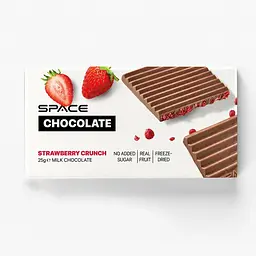 Молочний шоколад Spacefood Space Chocolate Strawberry Crunch, 25 грам - Полуниця
