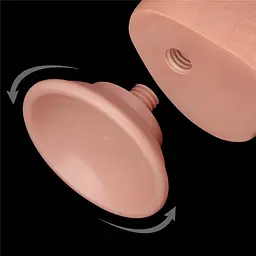 Фалоімітатор Sliding-Skin Dual Layer Dong 9.5'' 24 см тілесний - мініатюра 14