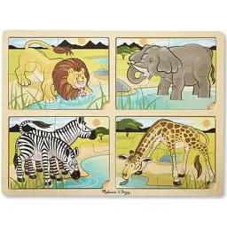 Пазл Melissa&Doug Мега 4 в 1 "Сафарі" (MD9366) - мініатюра 1