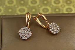Сережки Xuping Jewelry Біоника 2,3 см золотисті - мініатюра 2