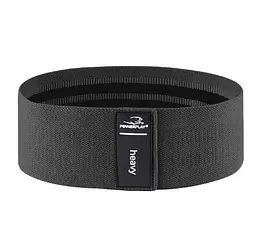 Тканева гумка для фітнесу та спорту PowerPlay 4111 Hip Band L Light Чорна (d_84cm) (PP_4111_Black_L)