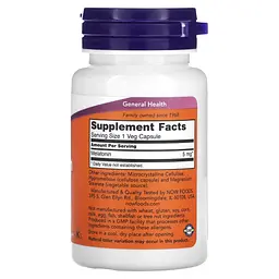 NOW Мелатонін, Melatonin 5 мг - 60 капсул - мініатюра 2