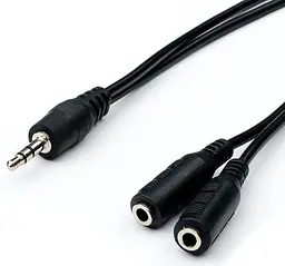 Адаптер перехідник Atcom 16850 Mini-Jack 3.5 тато 2 х Mini-Jack 3.5 мама 10 см - мініатюра 2