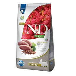 Сухий корм Farmina N&amp;D Quinoa Duck, Brocooli &amp; Asparagus Neutered для дорослих стерил. собак дрібних порід, качка, кіноа, броколі та спаржа, 7 кг