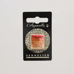 Акварельна фарба Sennelier, полукювета, S2, Помаранчевий Сеннельє (Sennelier Orange)