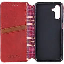 Шкіряний чохол-книжка GETMAN Cubic (PU) для Samsung Galaxy A14 4G/5G Червоний - мініатюра 3