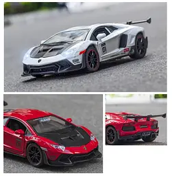 Колекційна металева модель автомобіля TK Group Lamborghini Aventador LP700-4 у широкому обвісі з інерцією, світлом та звуком 1:32 - мініатюра 6