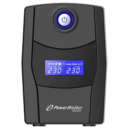 Джерело безперебійного живлення PowerWalker Basic VI 600 STL, 600 VA, Black, 360 W, 2xSchuko, USB, RJ-45, LCD, 96 x 286 x 138 мм, 4.3 кг (10121072) - мініатюра 2